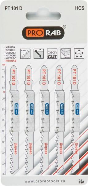 Пилка для электролобзика Prorab PT 101 D 75x4